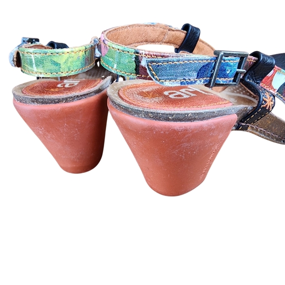 The Art Company 39 orange heel print leather shoes made in Spain EUC 8 8.5 9 - Picture 8 of 13